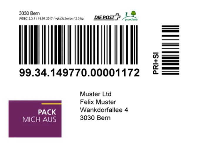 Label-Demo mit automatischer Versanddatenerfassung